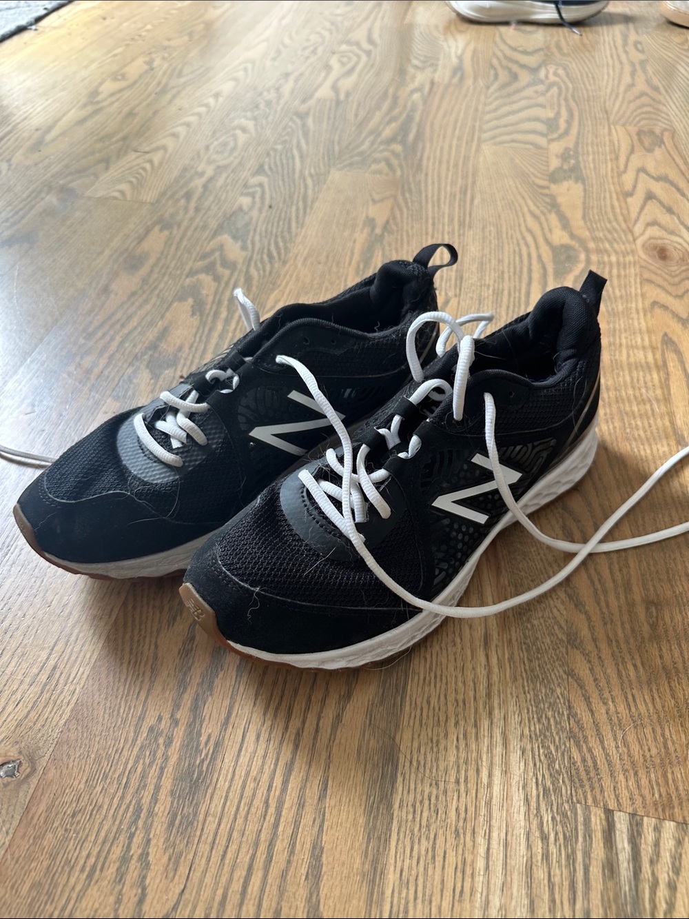 New Balance Black Sneakers with White Accents